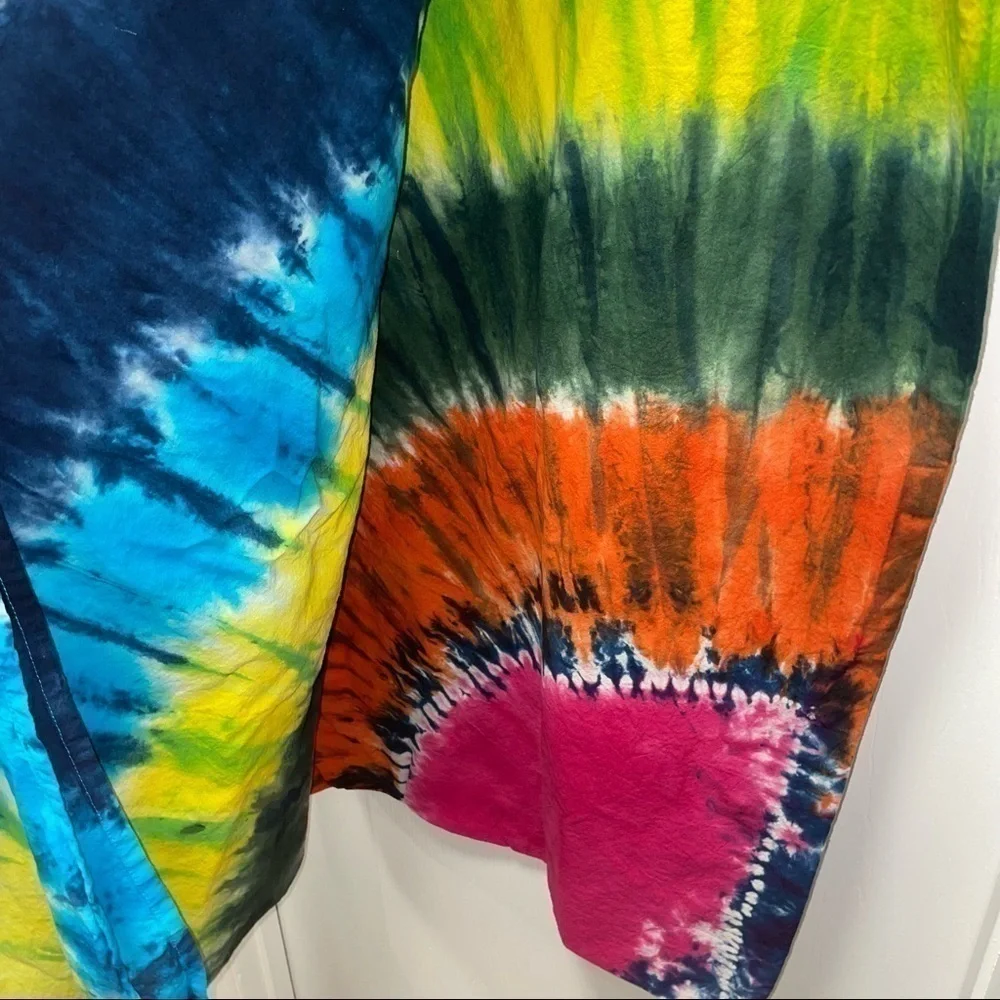 Tapestry Wall Decor Flag Rainbow Circle Tie Dye Peace Sign Pride Fair Trade